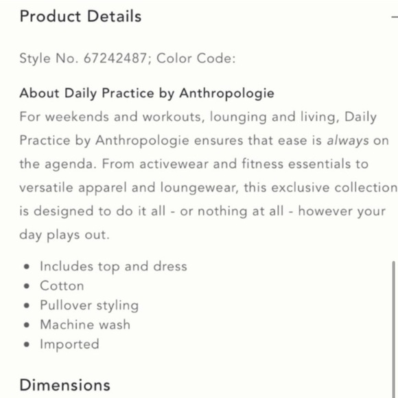 NWOT Daily Practice Light Peach Pink Cotton Gauze Midi Dress XS - Picture 7 of 7